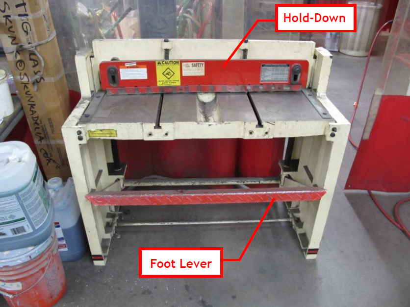 foot lever and hold down