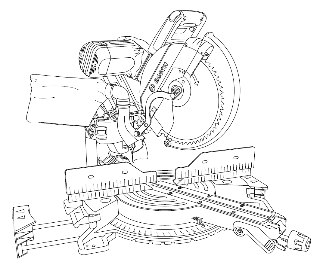 Miter saw lineart