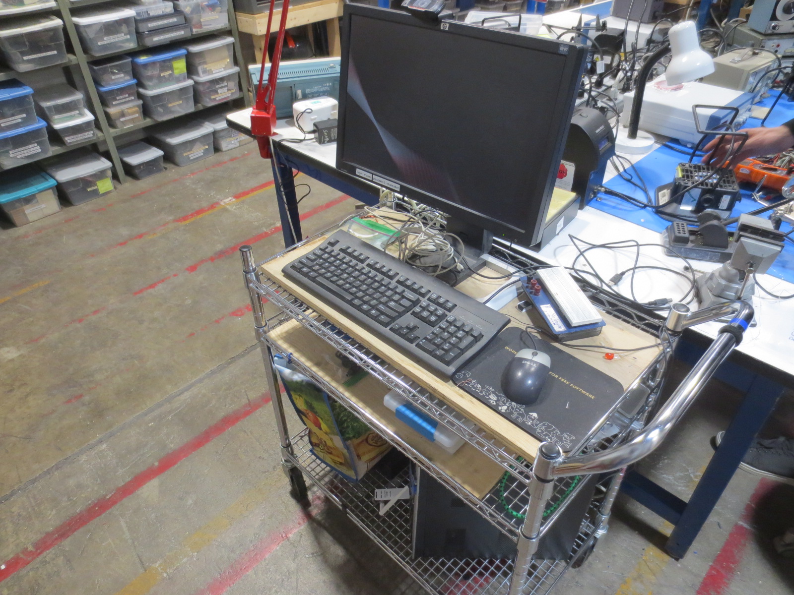 E&R cart for projection computer