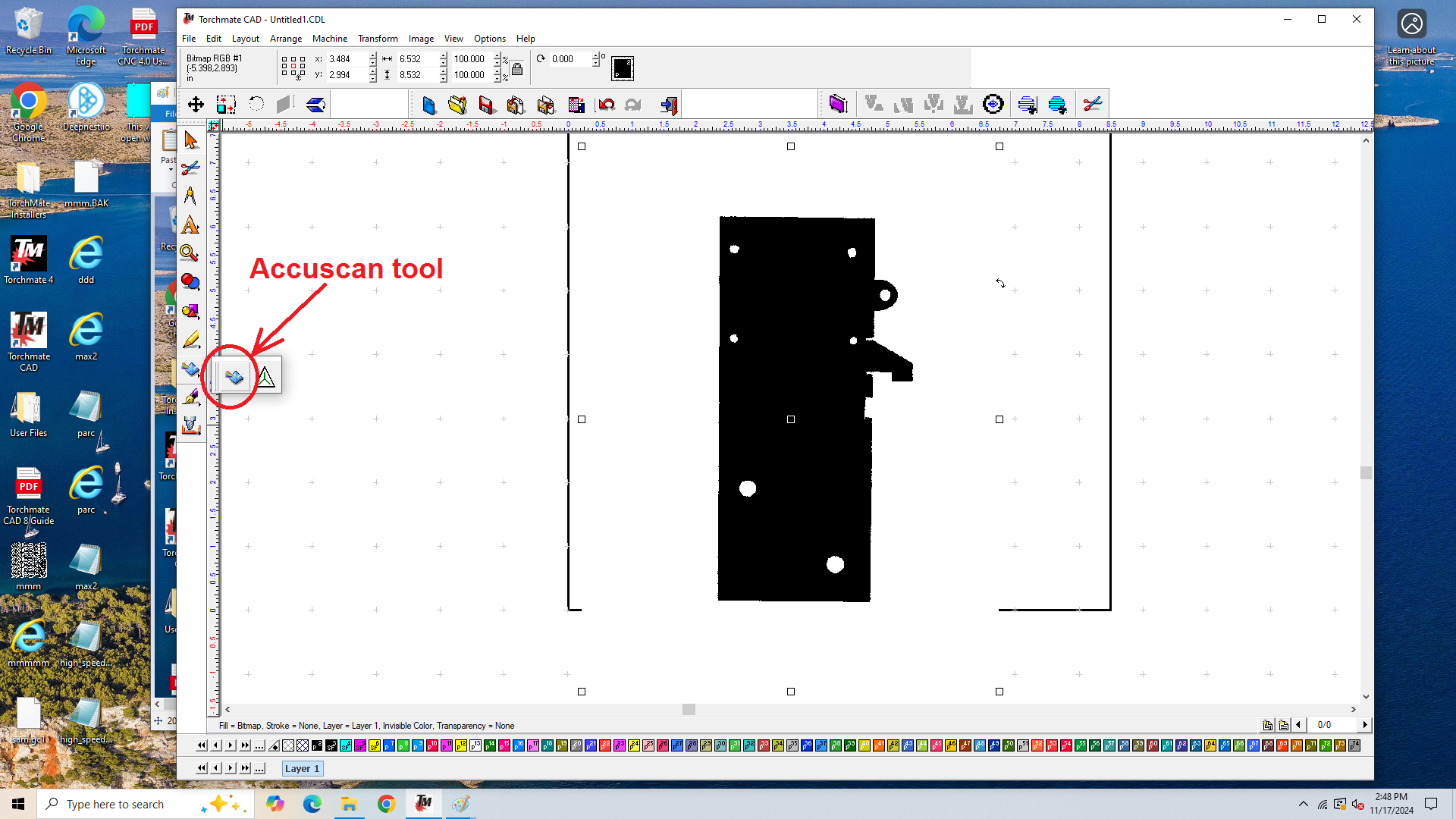 accuscan tool bar