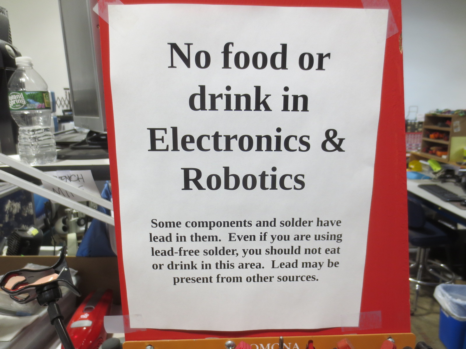 E&R NO FOOD OR DRINK