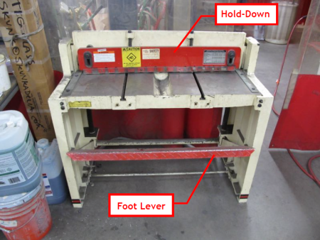 foot lever and hold down