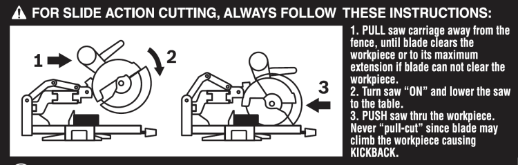 Miter saw slide action