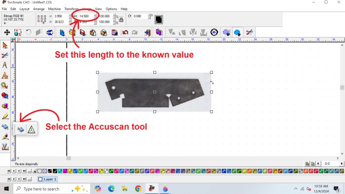 Accuscan with labels