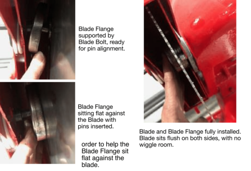 blade flange installation