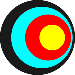 an eccentric bullseye