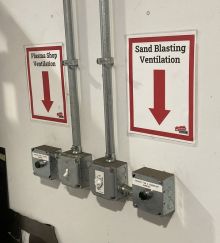 sandblast vent switch