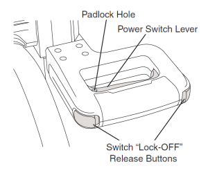 Miter saw power switch
