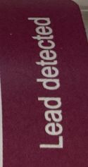Pb swab color yes lead