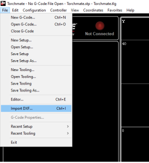 import dxf menu